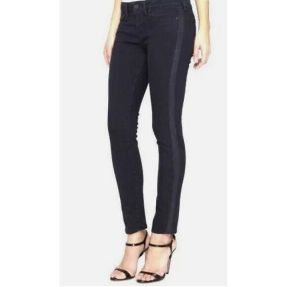 vince Dylan Skinny Jeans with Tuxedo Side Stripe in Dark Coastal Blue, Size 28 - Picture 1 of 9